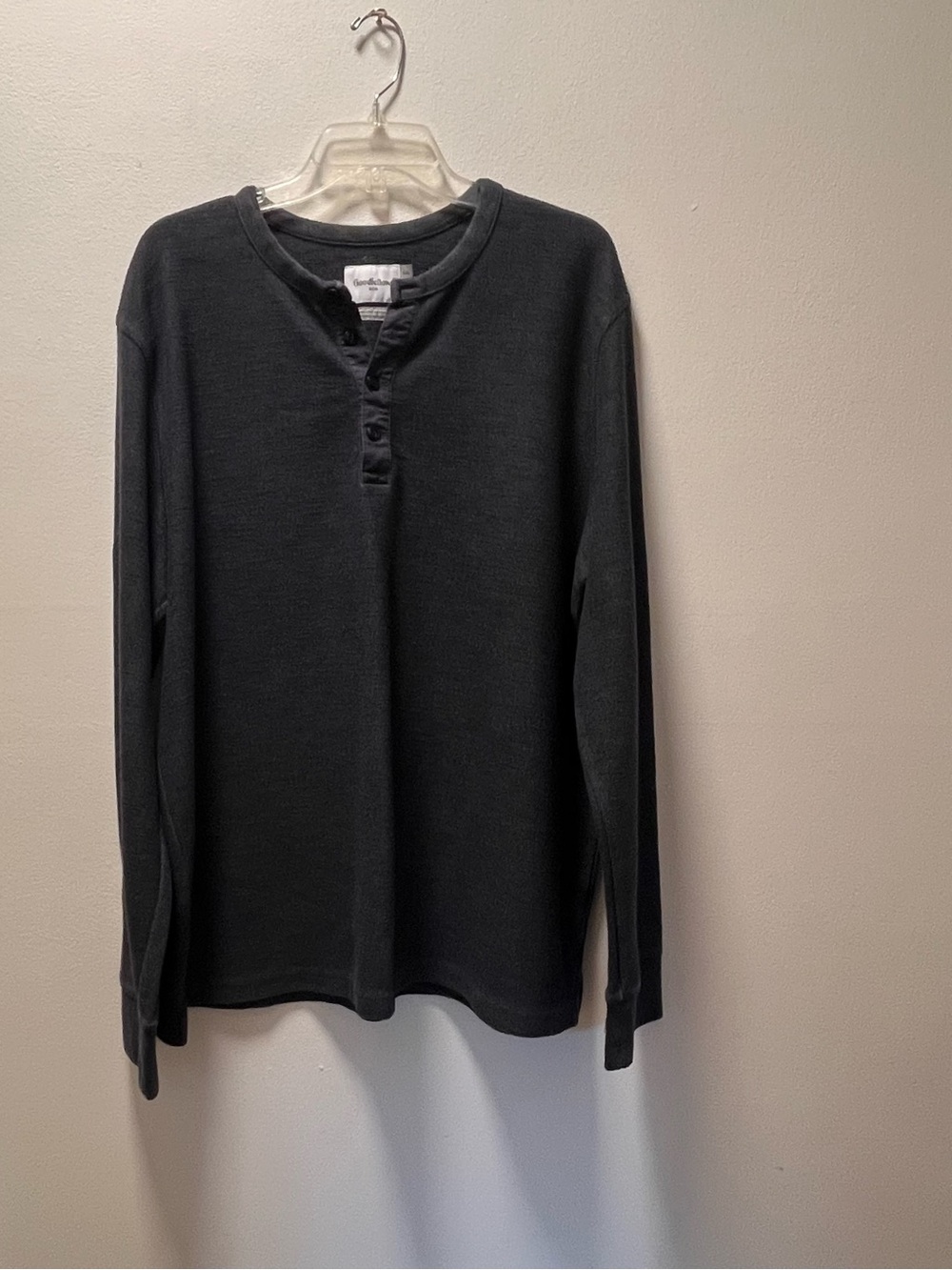 Goodfellow & Co Henley Versatile Dad-Core Pull Over Gray Shirt, Sz XXL, Gray